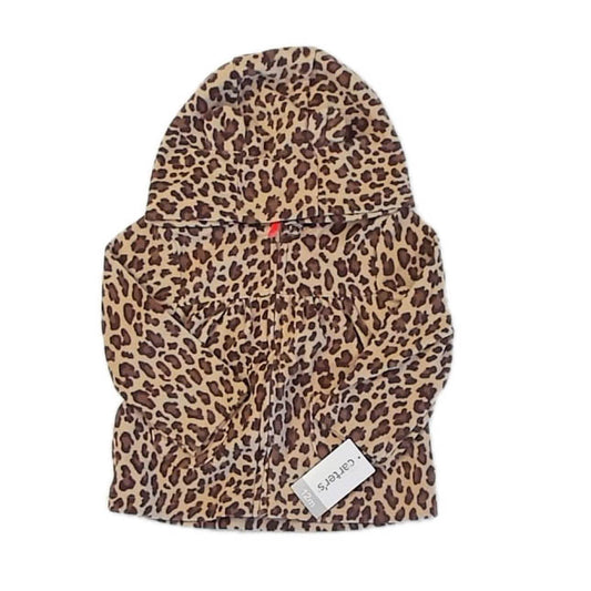 Carter's Girls Leopard Hoodie Size: 12 Months Leopard
