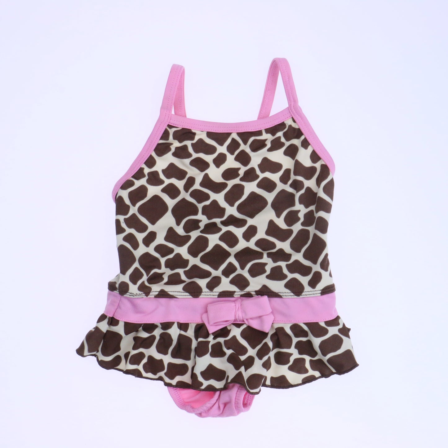 Pink Platinum Girls Leopard 1-piece Swimsuit Size: 12 Months