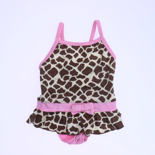 Pink Platinum Girls Leopard 1-piece Swimsuit Size: 12 Months