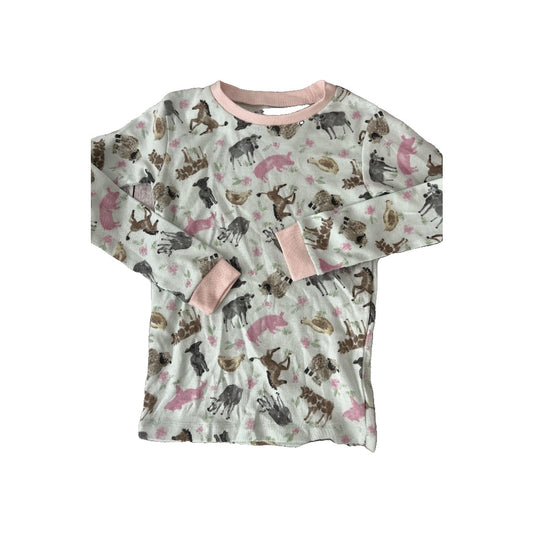 Burt's Bees Girls Light Blue | animals Pajamas Size: 5 Light Blue | animals