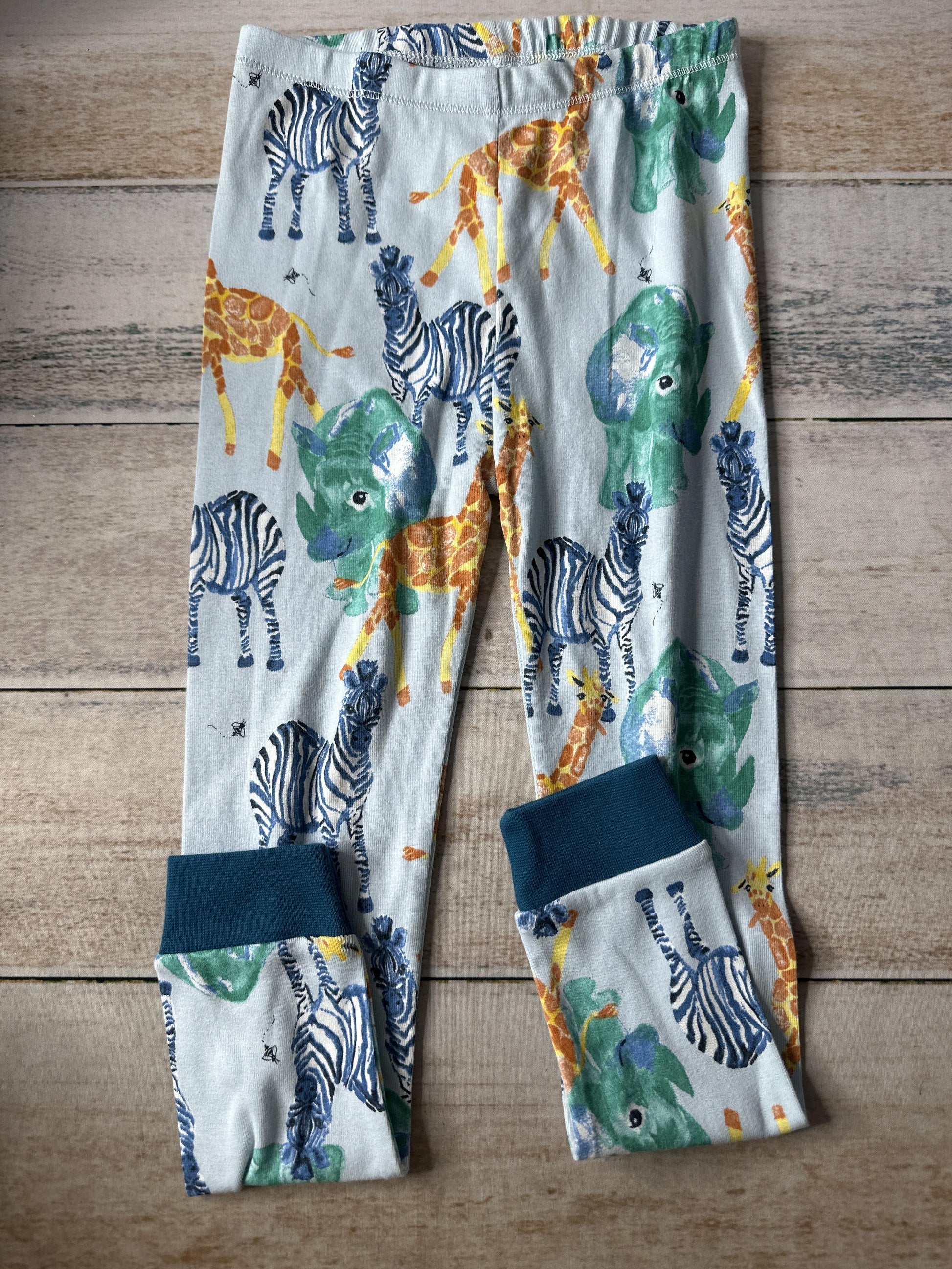 Burt's Bees Unisex Light Blue | animals Pajamas Size: 5 Light Blue | animals