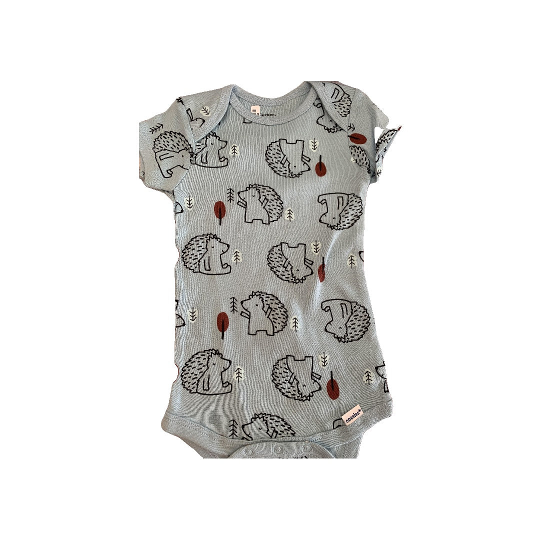 Gerber Childrenswear Boys Light Blue | animals Onesie Size: 6-9 months Light Blue | animals