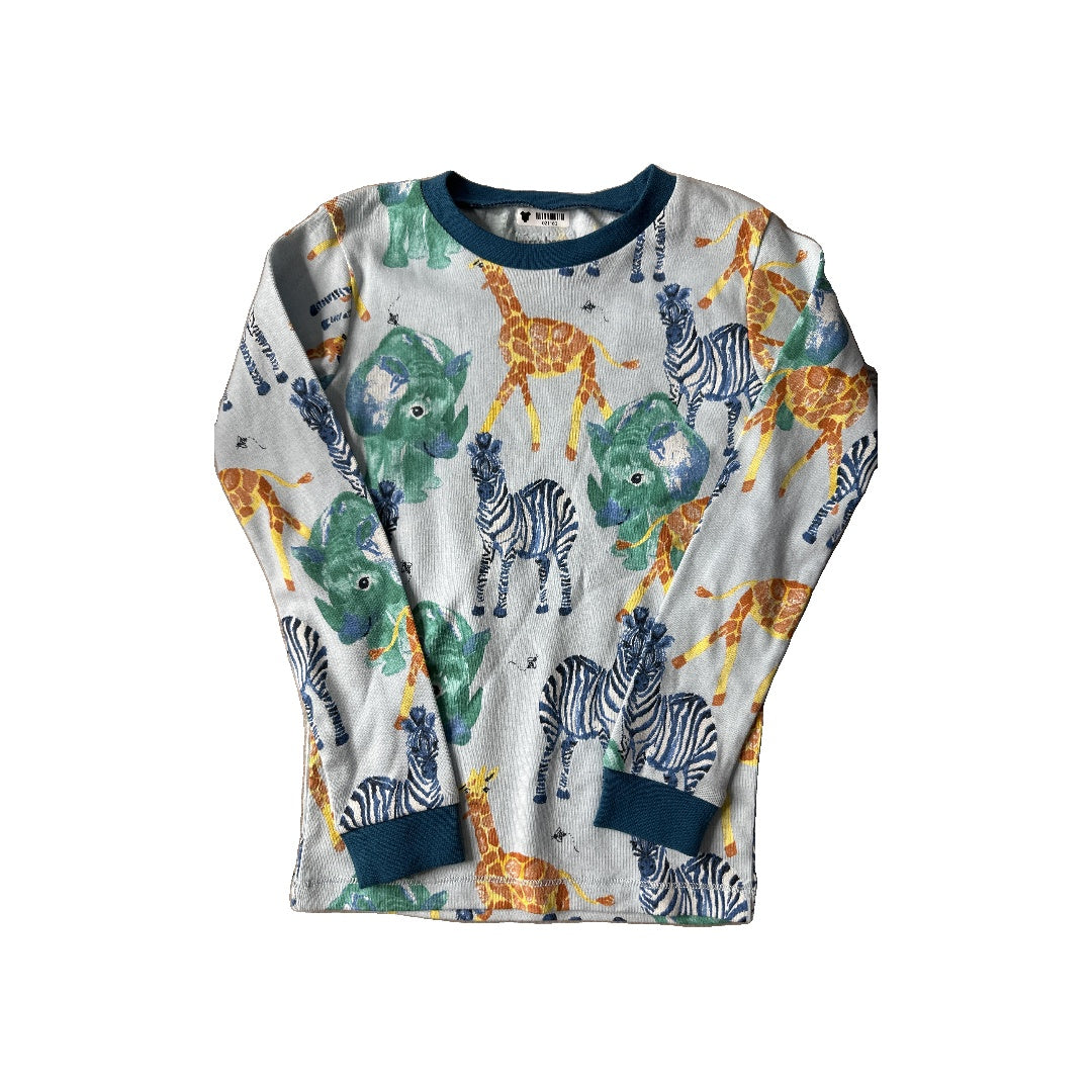 Burt's Bees Unisex Light Blue | animals Pajamas Size: 5 Light Blue | animals