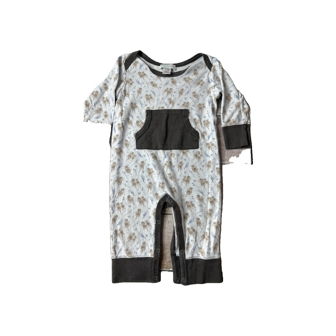 Feather Baby Boys Light Blue | Brown Long Sleeve Outfit Size: 12-18 months Light Blue | Brown