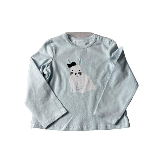 ever & ever Girls Light Blue | Bunnies Long Sleeve Shirt Size: 2T Light Blue | Bunnies