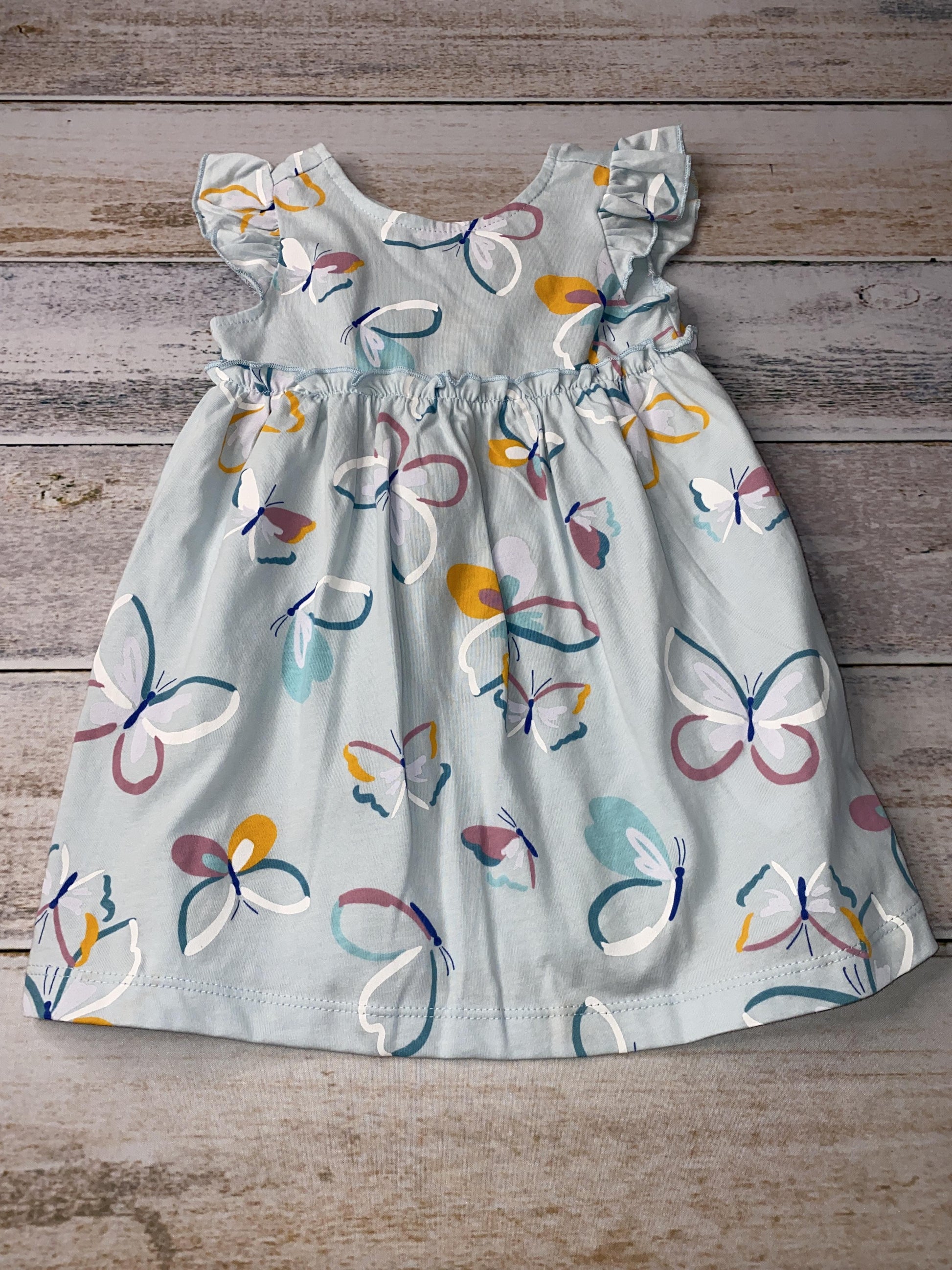 Carters Girls Light Blue | Butterfly Dress Size: 18 months Light Blue | Butterfly