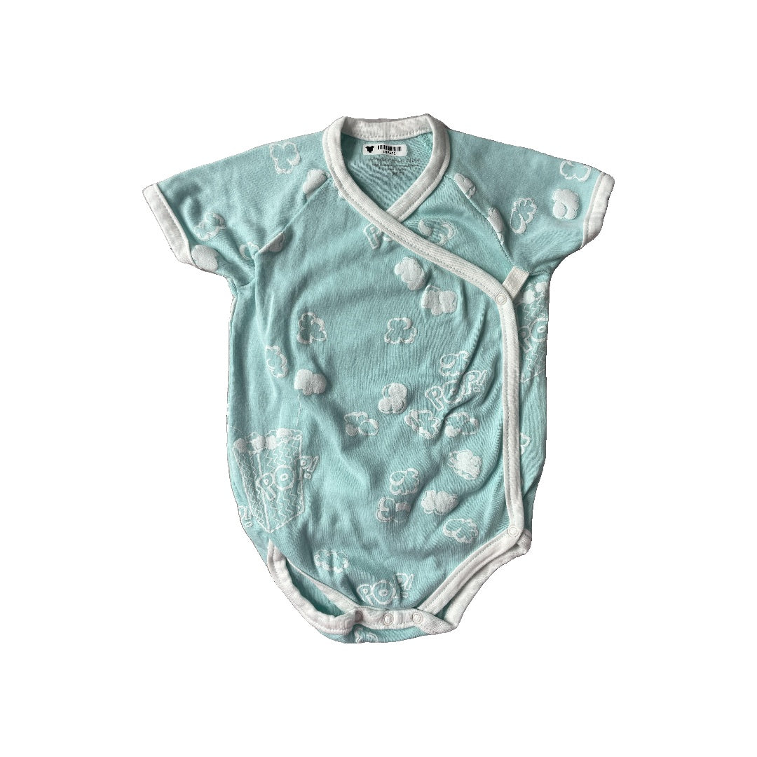 Under The Nile Unisex Light Blue | Clouds Onesie Size: 3-6 months Light Blue | Clouds