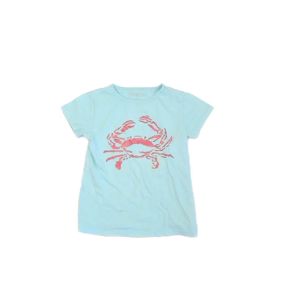Crewcuts Girls Light Blue Crab T-Shirt Size: 6-7 Years Light Blue Crab