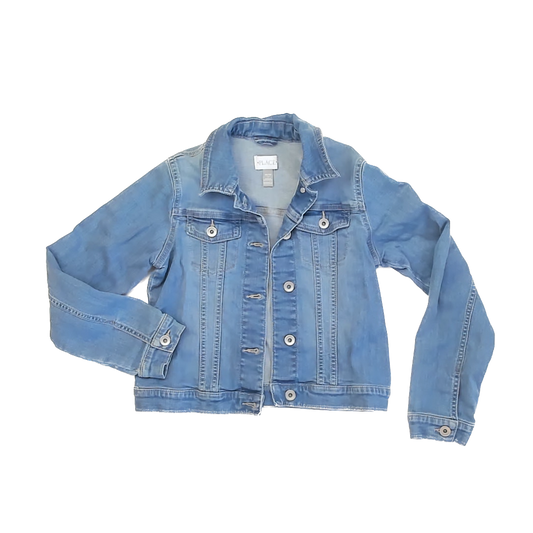 Children's Place Girls Light Blue Denim Jacket Size: 10-12 Years Light Blue Denim