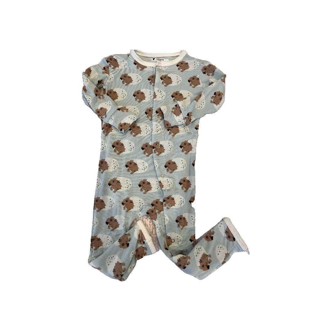 KicKee Pants Boys Light Blue | Dinosaur Long Sleeve Outfit Size: 9-12 Months Light Blue | Dinosaur