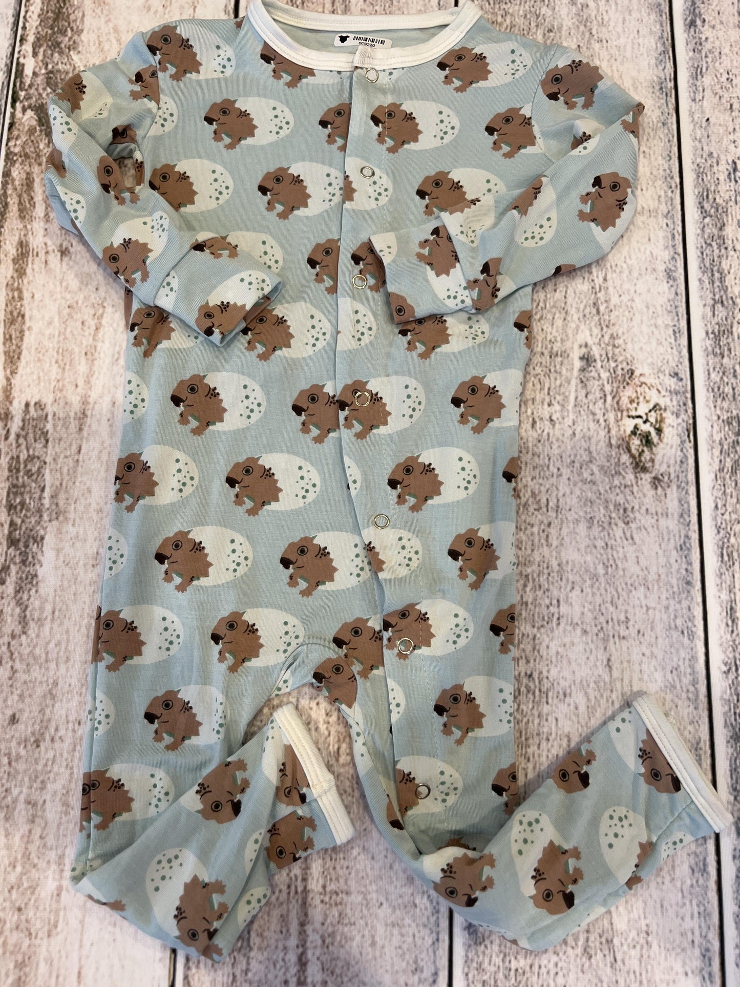 KicKee Pants Boys Light Blue | Dinosaur Long Sleeve Outfit Size: 9-12 Months Light Blue | Dinosaur