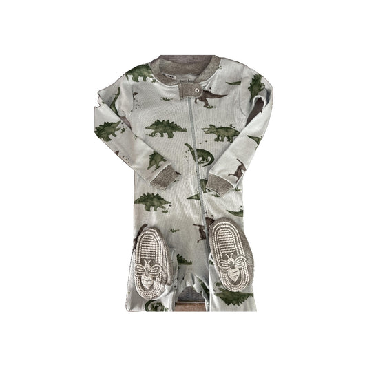 Burt's Bees Boys Light Blue | Dinosaur Pajamas Size: 18-24 months Light Blue | Dinosaur