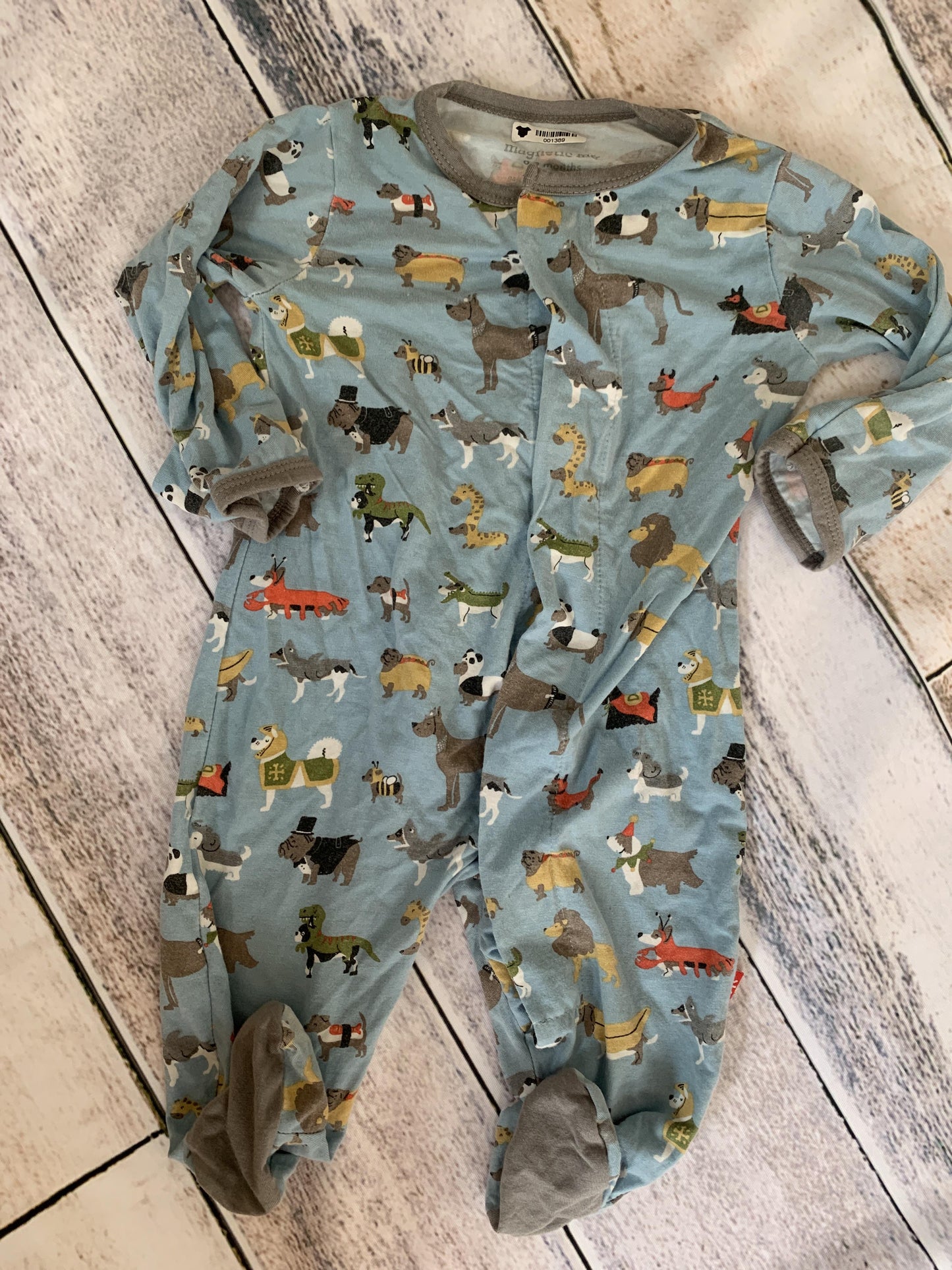 Magnetic Me Boys Light Blue | dog Pajamas Size: 3 months Light Blue | dog