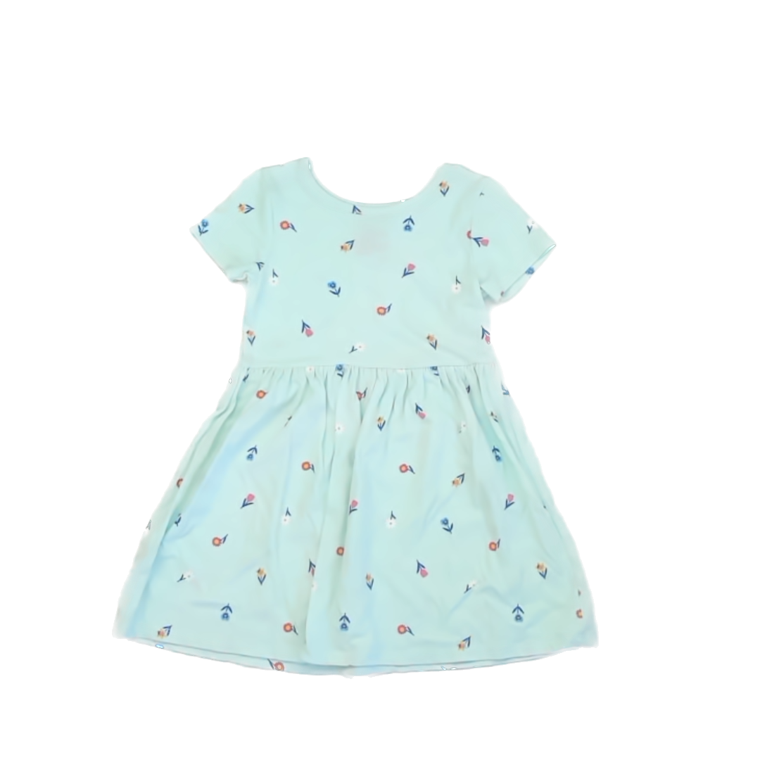 Cat & Jack Girls Light Blue Floral Dress Size: 5T Light Blue Floral
