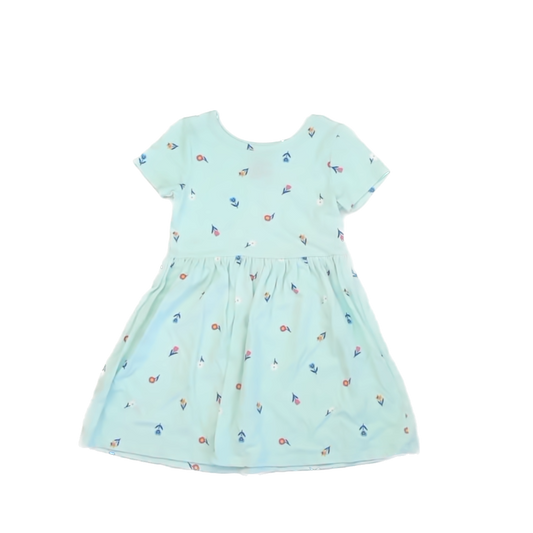 Cat & Jack Girls Light Blue Floral Dress Size: 5T Light Blue Floral
