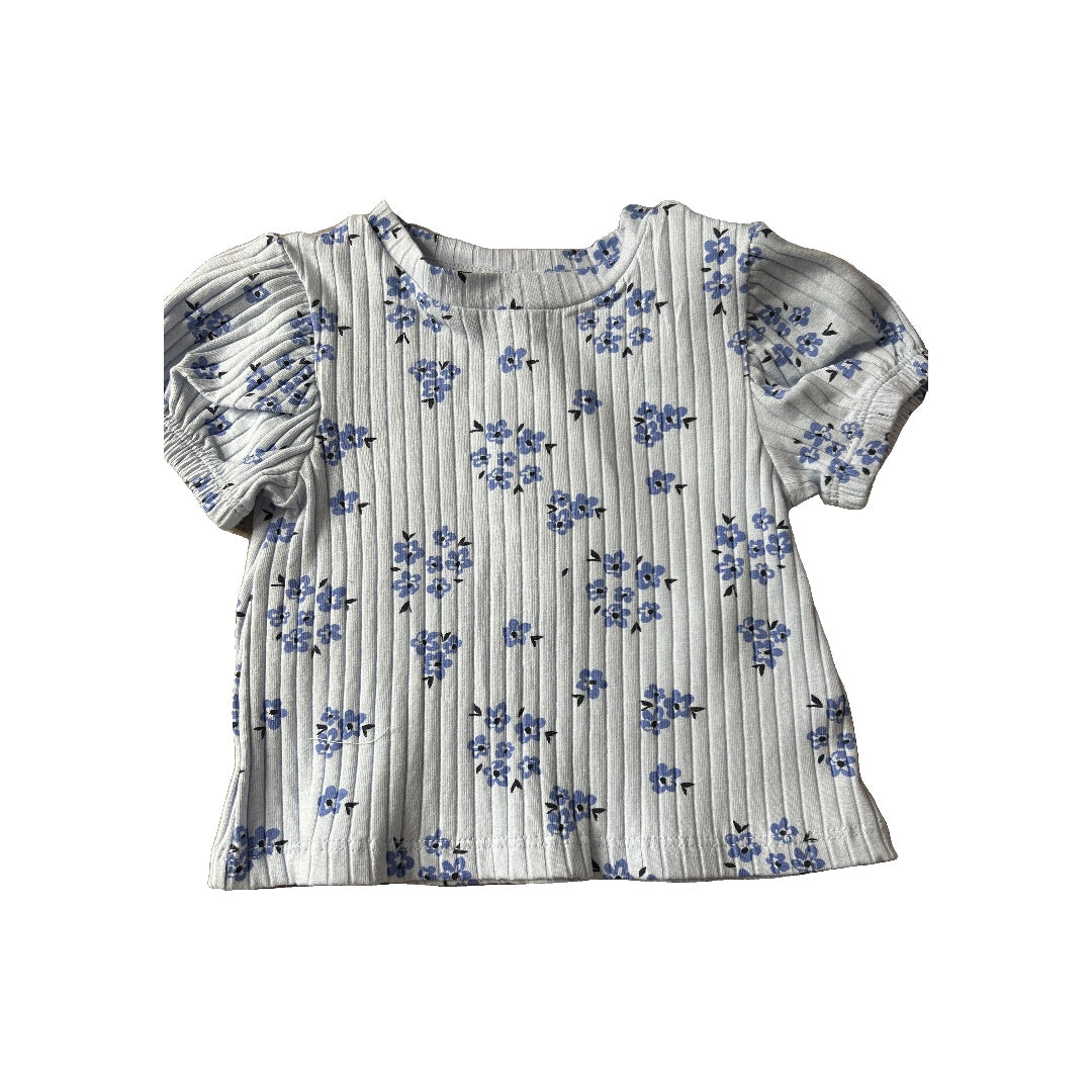 Jessica Simpson Girls Light Blue | Flowers Shirt Size: 12M Light Blue | Flowers