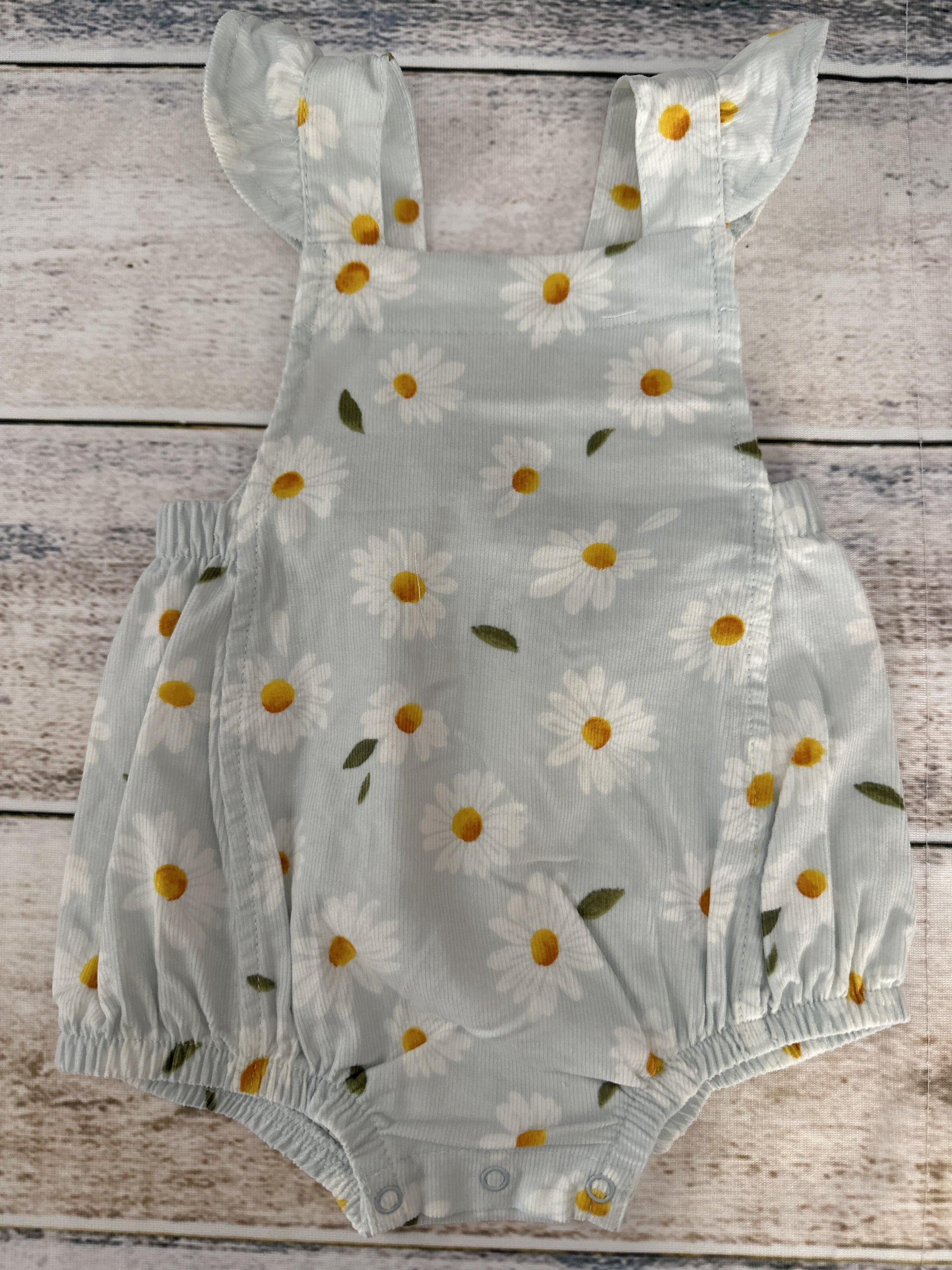 Angel Dear Girls Light Blue | Flowers Romper Size: 0-3 months Light Blue | Flowers