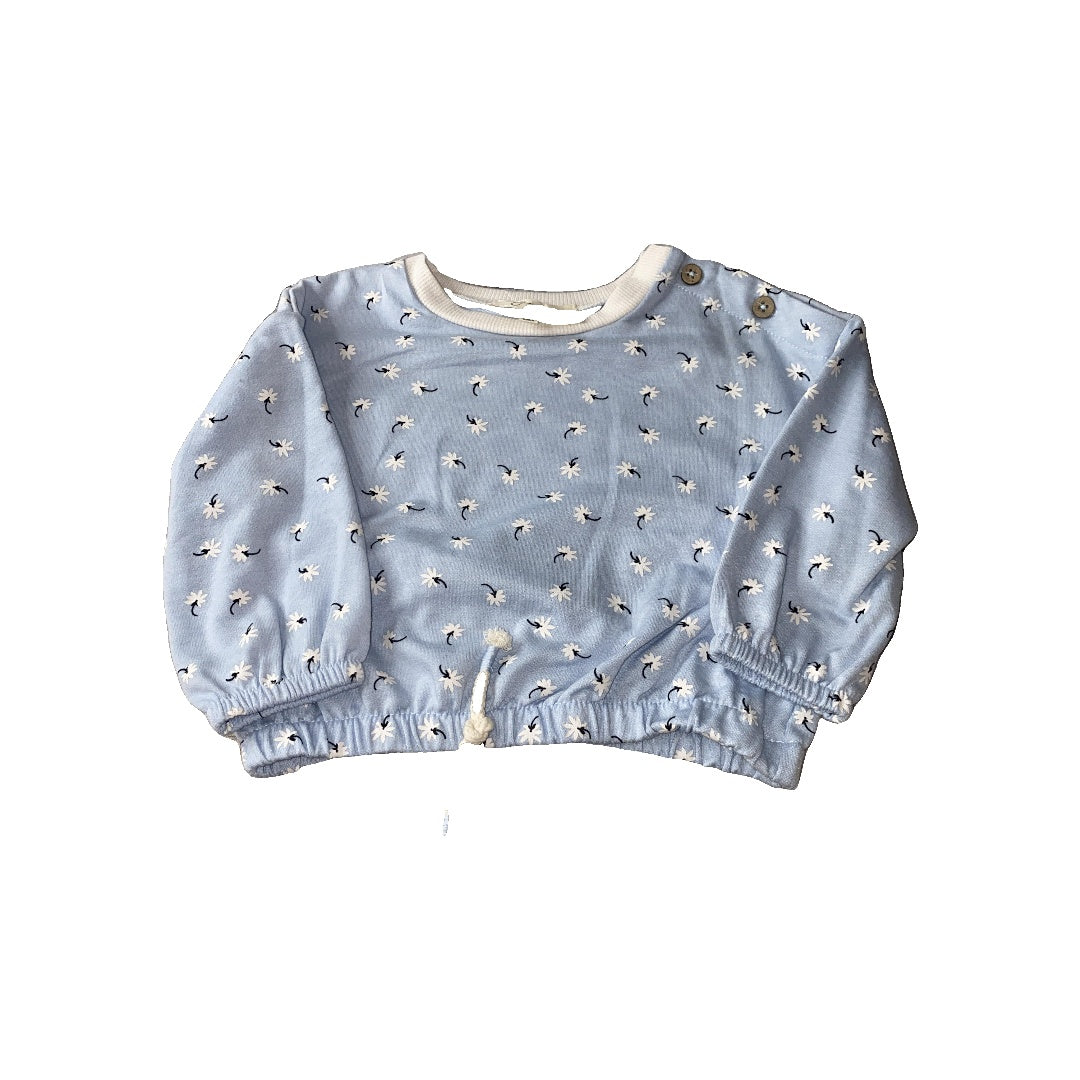 Girls Light Blue | Flowers Sweater Size: 12 months Light Blue | Flowers