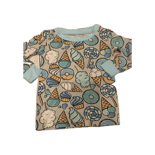 Little Sleepies Boys Light Blue | Food Pajamas Size: 12-18 months Light Blue | Food