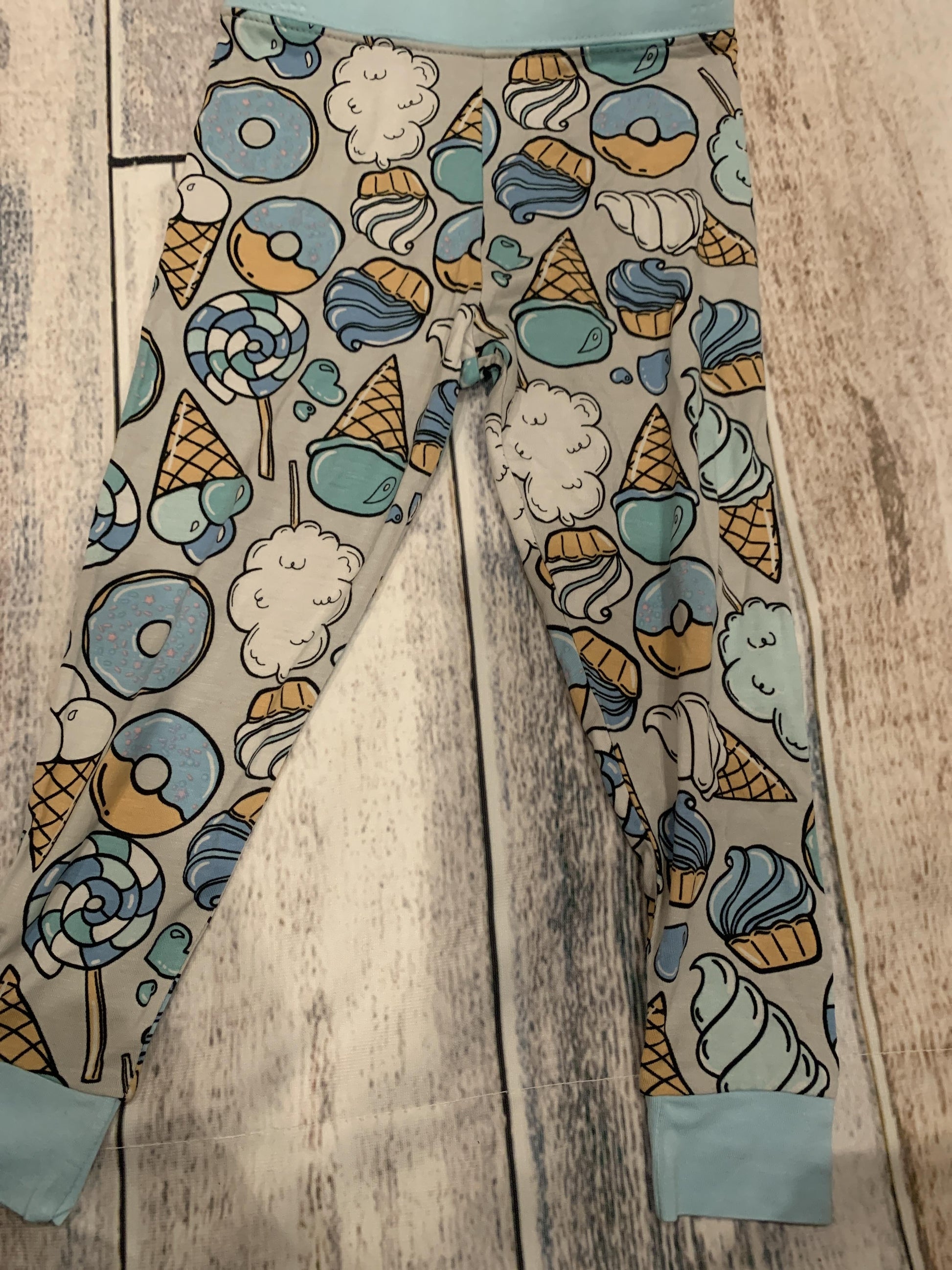 Little Sleepies Boys Light Blue | Food Pajamas Size: 12-18 months Light Blue | Food