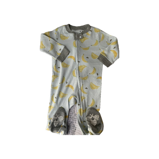 Burt's Bees Boys Light Blue | Fruit Pajamas Size: 6-9 months Light Blue | Fruit