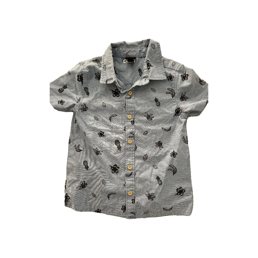 Art Class Boys Light Blue | Fruit Button Down Short Sleeve Size: 3T Light Blue | Fruit