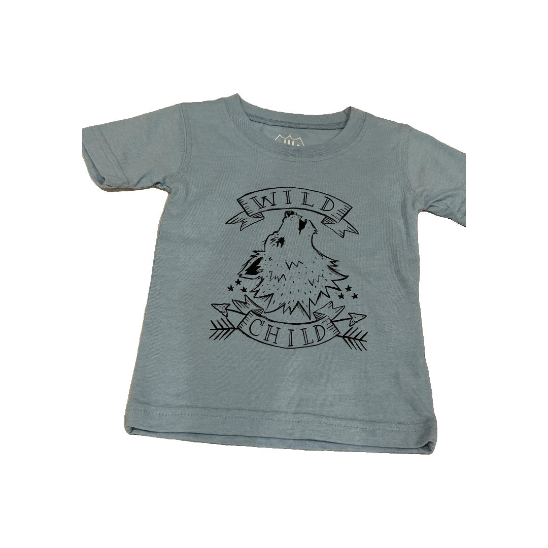 Wes and Willy Boys Light Blue | Graphic T-Shirt Size: 12 months Light Blue | Graphic