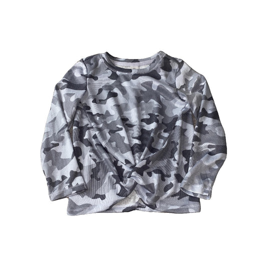 90 Degree Girls Light Blue | Grey | Camo Long Sleeve T-Shirt Size: 3T Light Blue | Grey | Camo