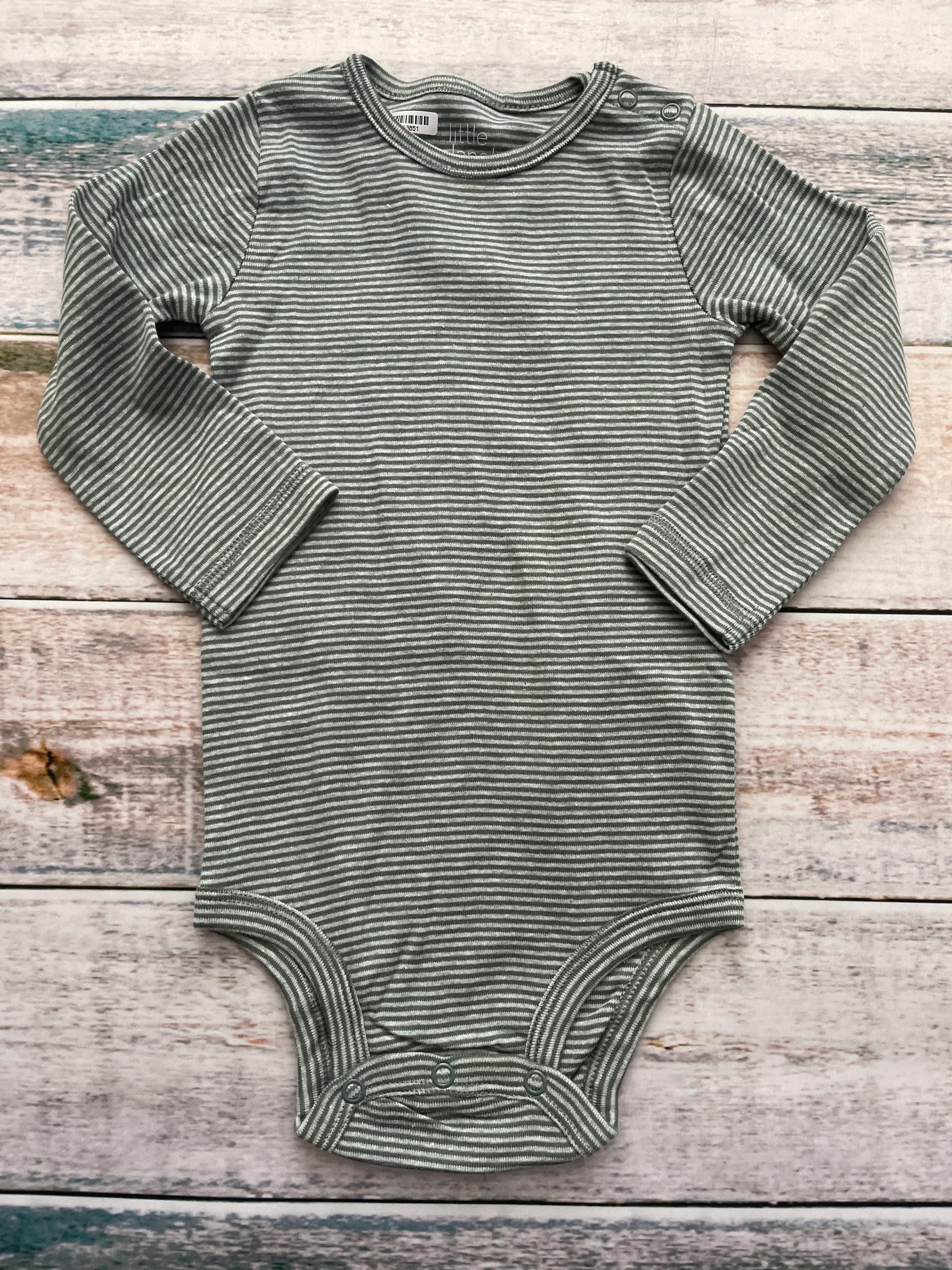 Little Planet Unisex Light Blue | Grey | light green | Stripe Onesie Size: 18 months Light Blue | Grey | light green | Stripe