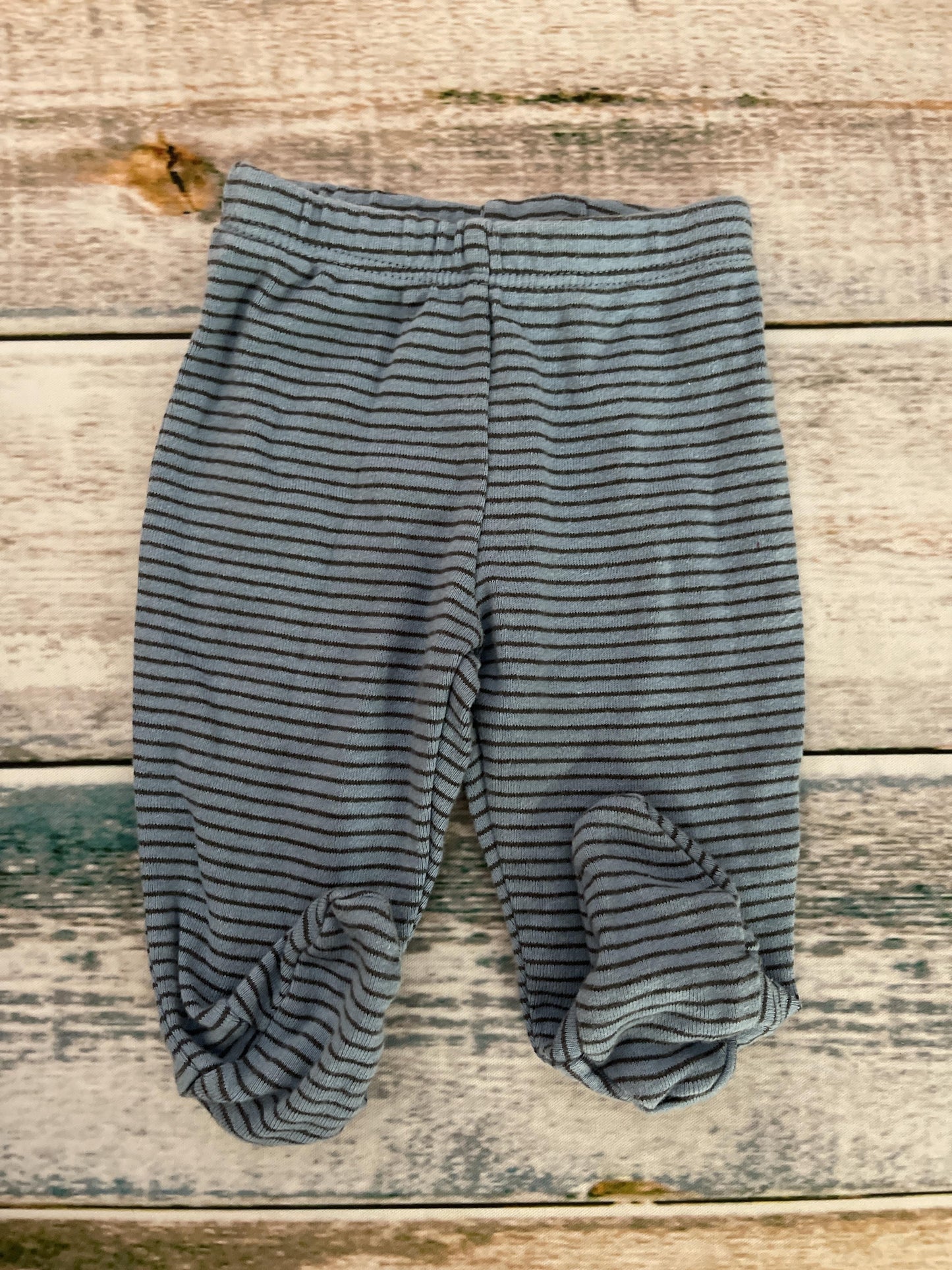 Carters Boys Light Blue | Grey | Striped Pants Size: Newborn Light Blue | Grey | Striped