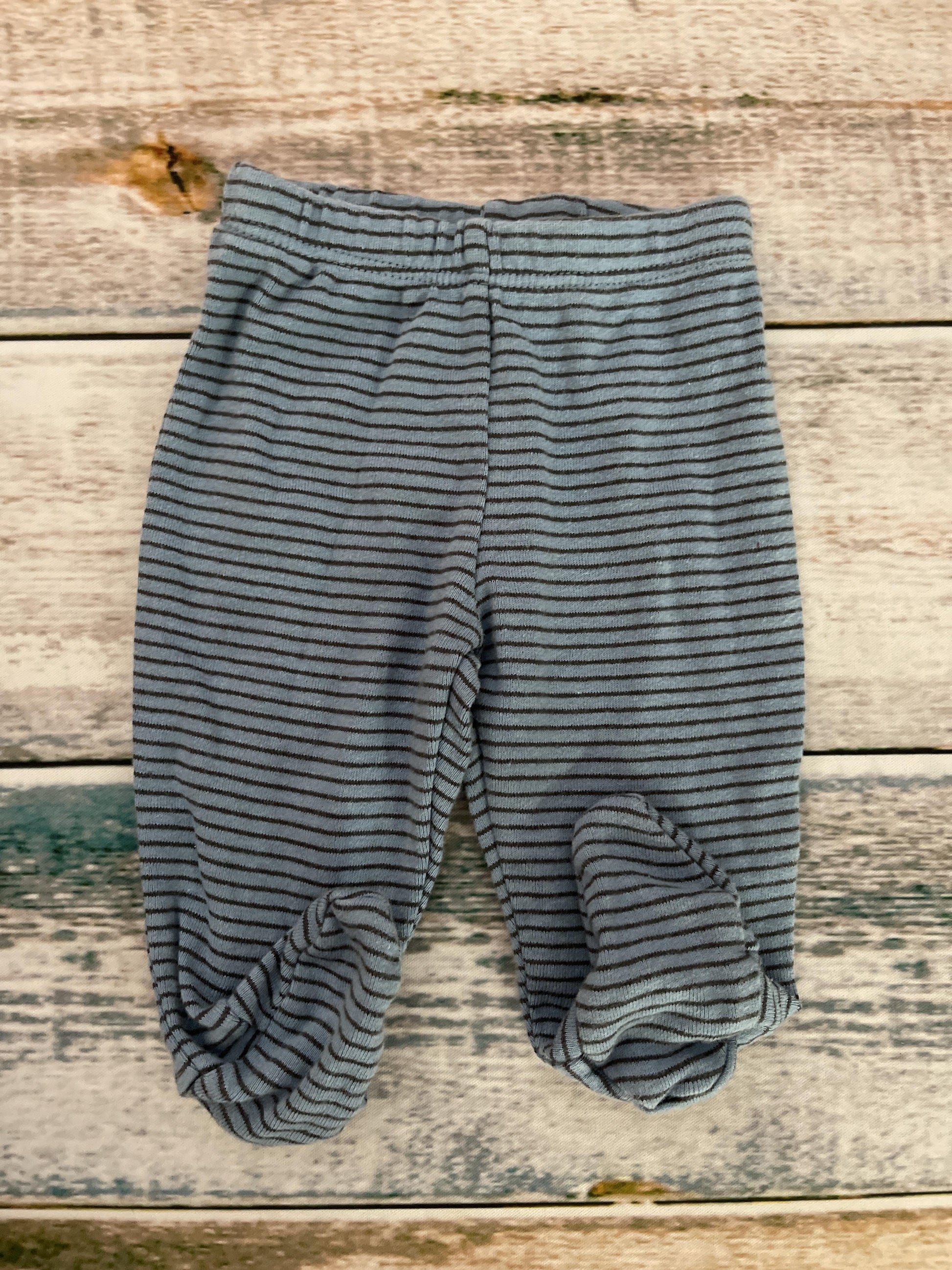 Carters Boys Light Blue | Grey | Striped Pants Size: Newborn Light Blue | Grey | Striped