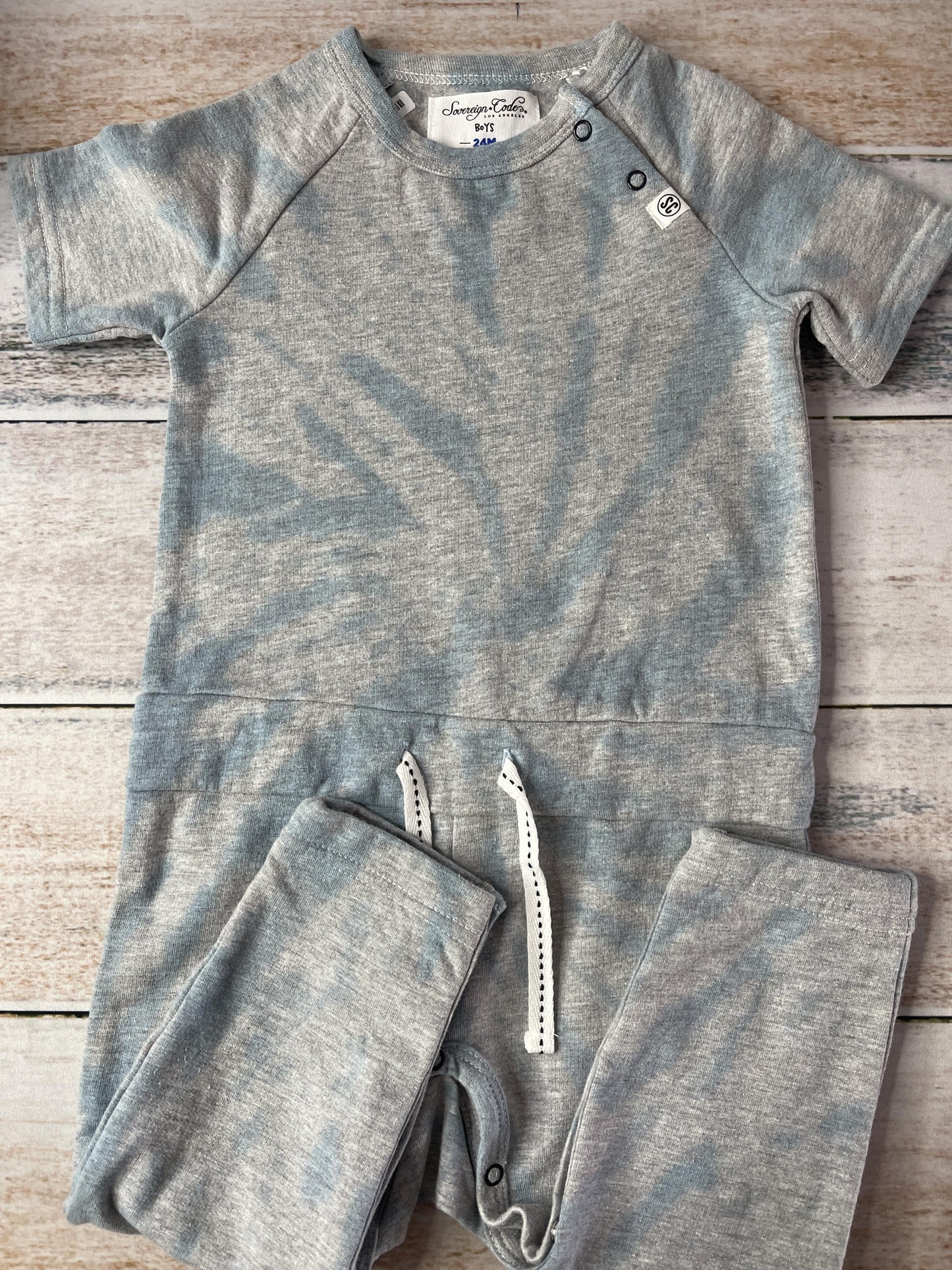 Sovereign Code Boys Light Blue | Grey Romper Size: 18-24 months Light Blue | Grey