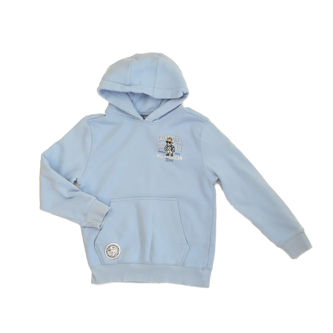 GOAT USA Boys Light Blue "Gridiron" Hoodie Size: Youth Medium (12-14 Years) Light Blue "Gridiron"