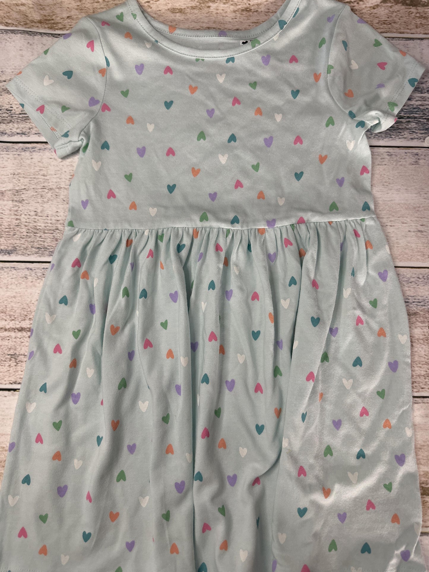 Cat & Jack Girls Light Blue | Hearts Dress Size: 5T Light Blue | Hearts