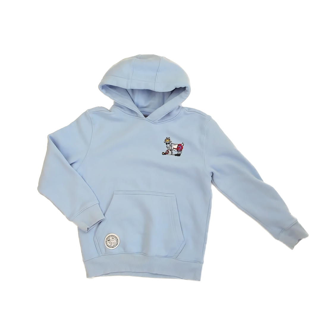 GOAT USA Unisex Light Blue Lacrosse Hoodie Size: Youth Medium (12-14 Years) Light Blue Lacrosse