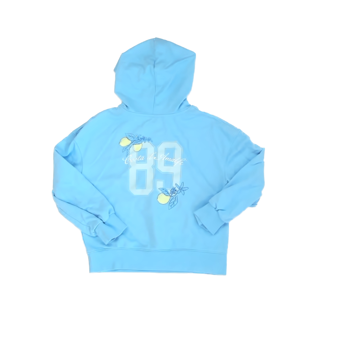 Cat & Jack Girls Light Blue | Lemon Graphic Hoodie Size: M (8) Light Blue | Lemon Graphic