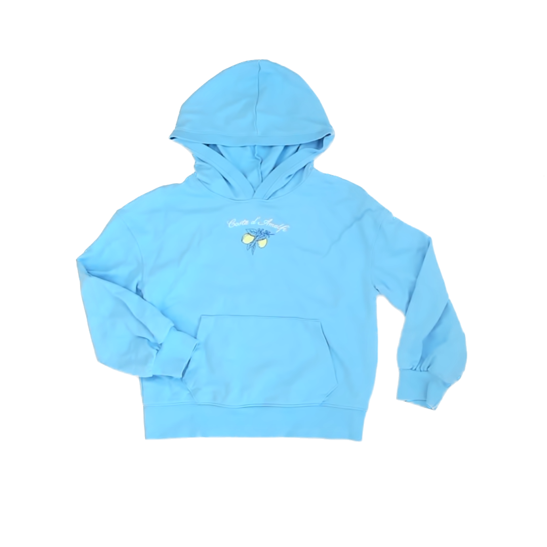 Cat & Jack Girls Light Blue | Lemon Graphic Hoodie Size: M (8) Light Blue | Lemon Graphic