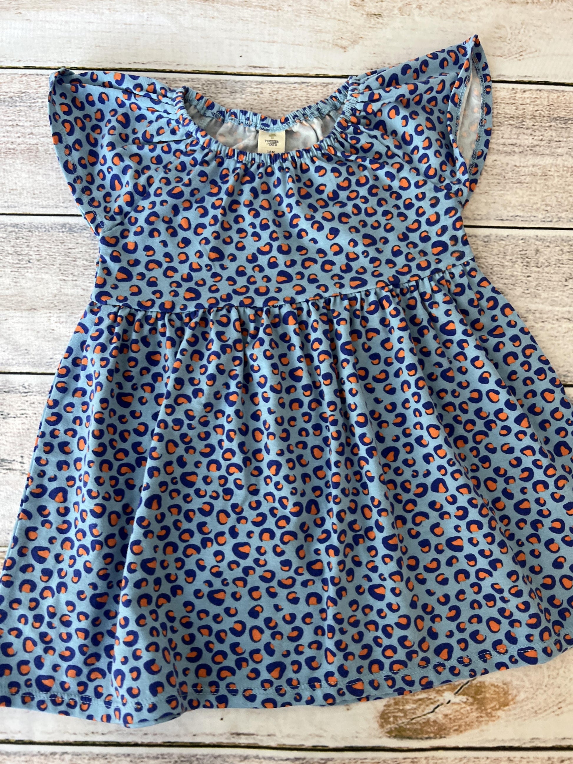 Tucker + Tate Girls Light Blue | Leopard print Dress Size: 18 months Light Blue | Leopard print