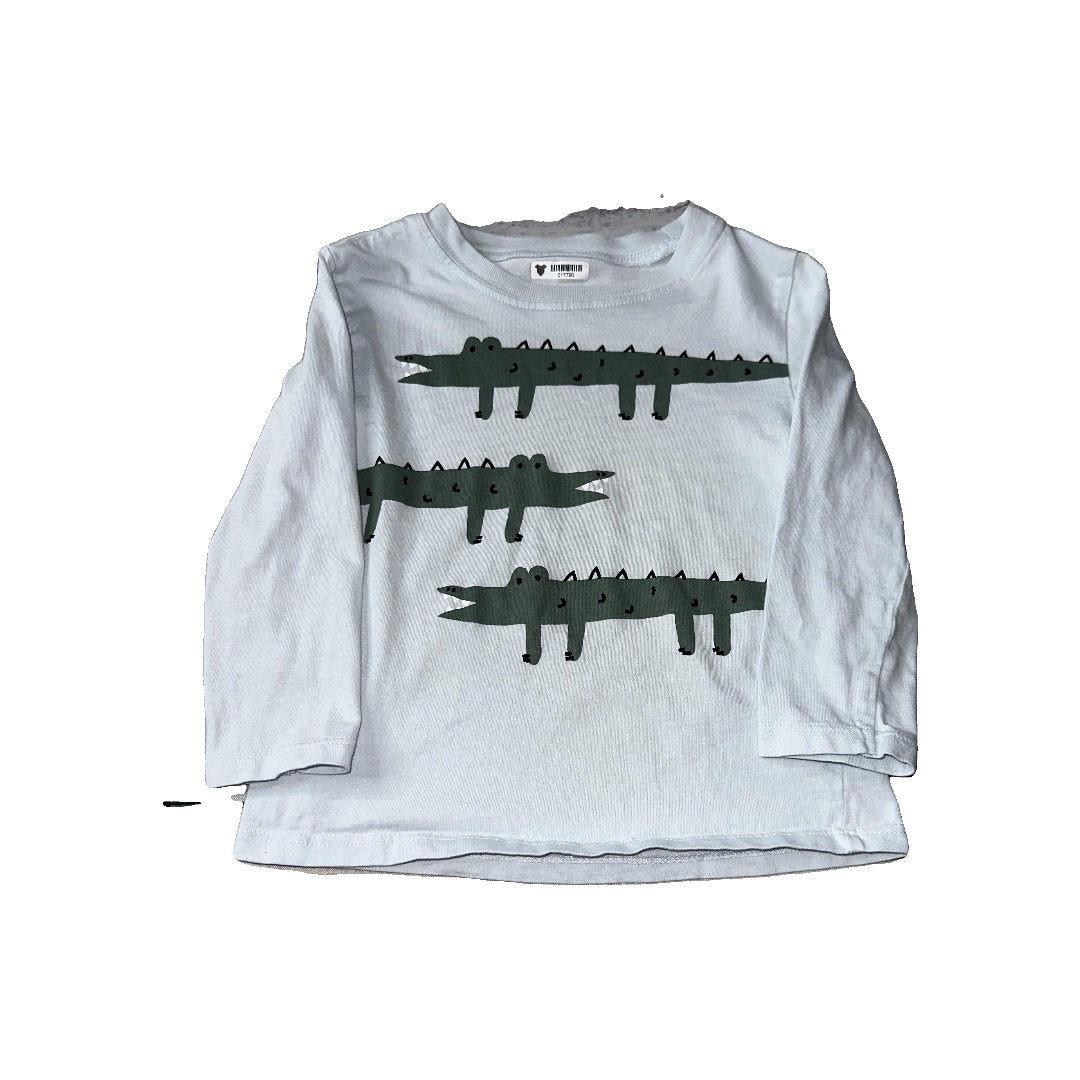 Mighty Goods Boys Light Blue | light green | alligators Long Sleeve T-Shirt Size: 24 months Light Blue | light green | alligators