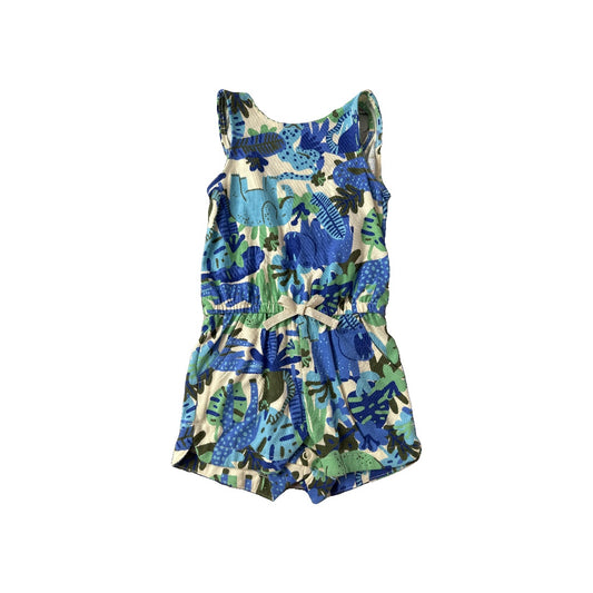 Cat & Jack Girls Light Blue | light green | cream Romper Size: 2T Light Blue | light green | cream