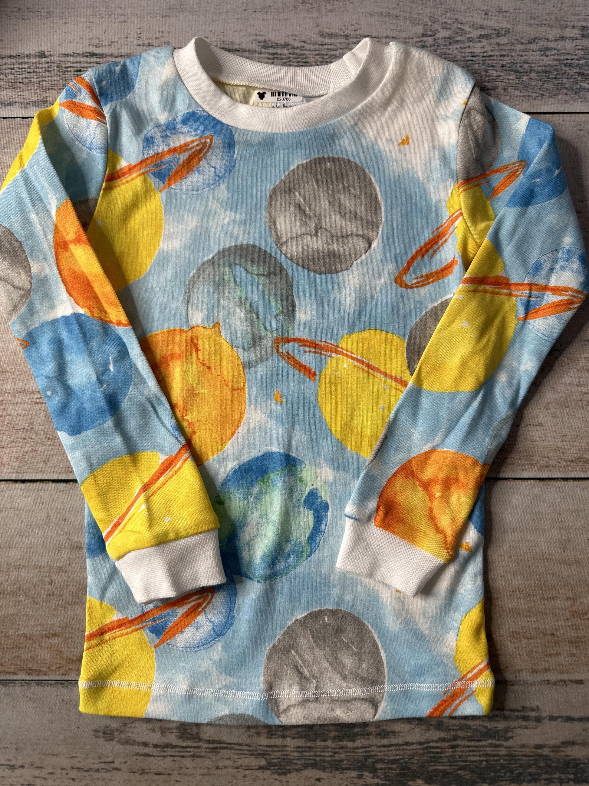 Burt's Bees Boys Light Blue | light green | orange | Yellow Pajamas Size: 4T Light Blue | light green | orange | Yellow