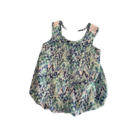 HealthTex Girls Light Blue | light green | Pattern Tank Top Size: 18-24 months Light Blue | light green | Pattern