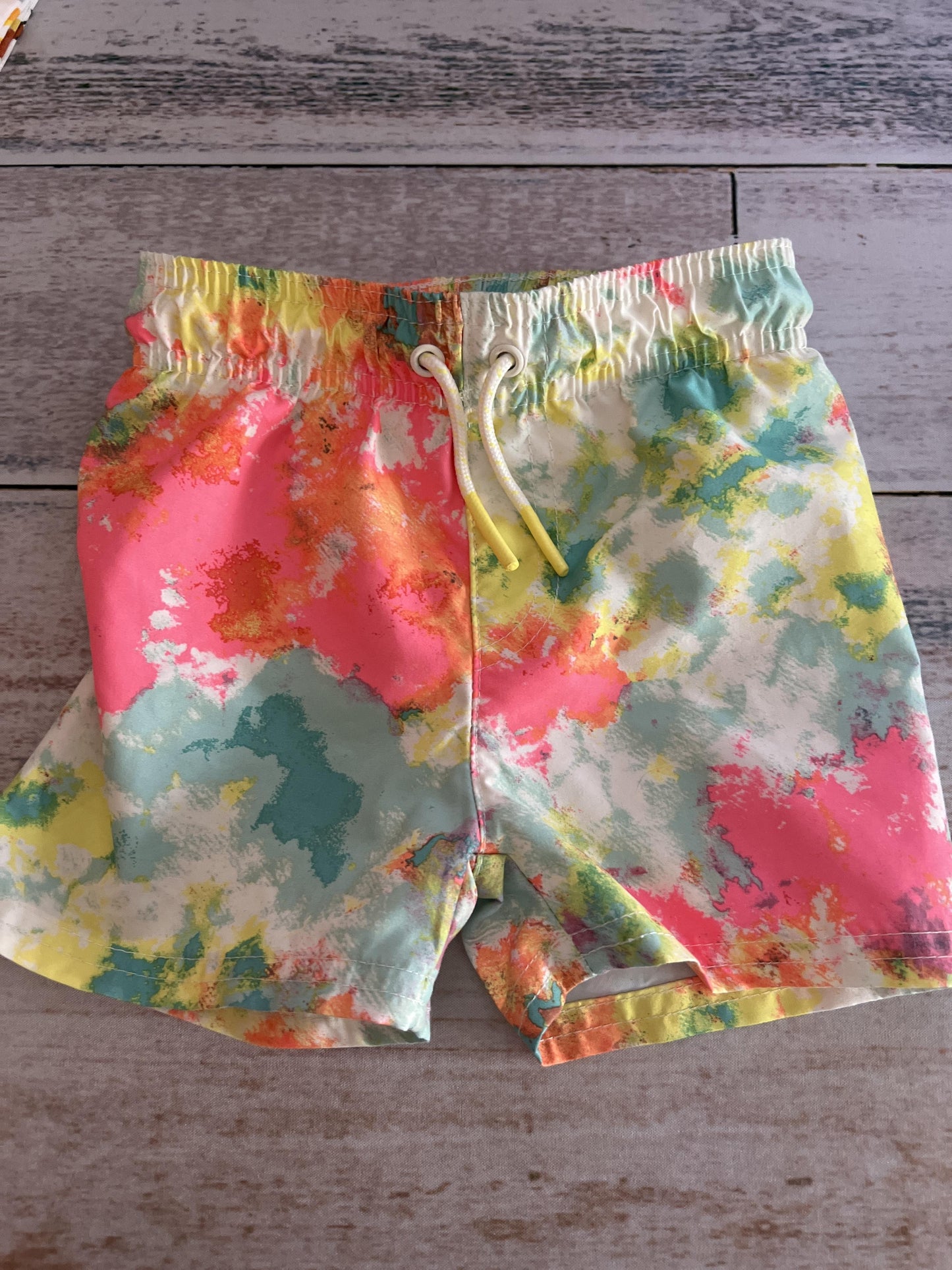 Cat & Jack Boys Light Blue | light green | Yellow | Apricot | pink Trunks Size: 12M Light Blue | light green | Yellow | Apricot | pink
