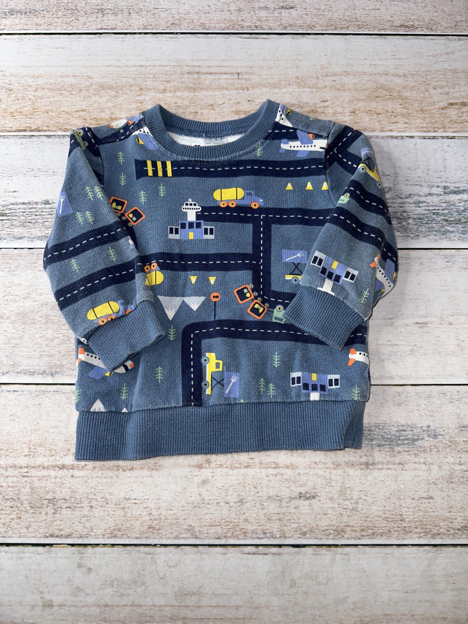 Carters Boys Light Blue | light green | Yellow Sweater Size: 9 months Light Blue | light green | Yellow