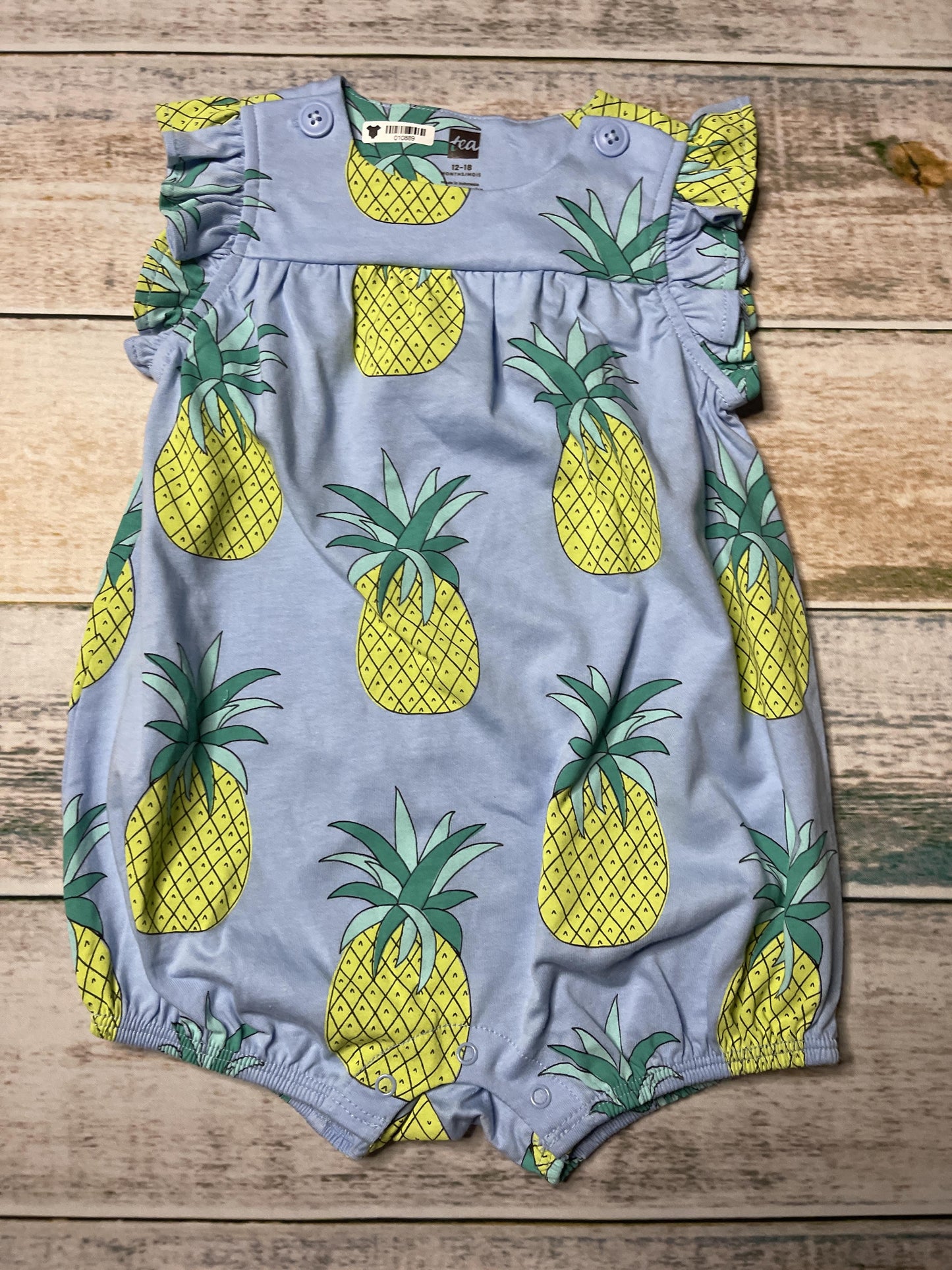 Tea Girls Light Blue | light green | Yellow Romper Size: 12-18 months Light Blue | light green | Yellow