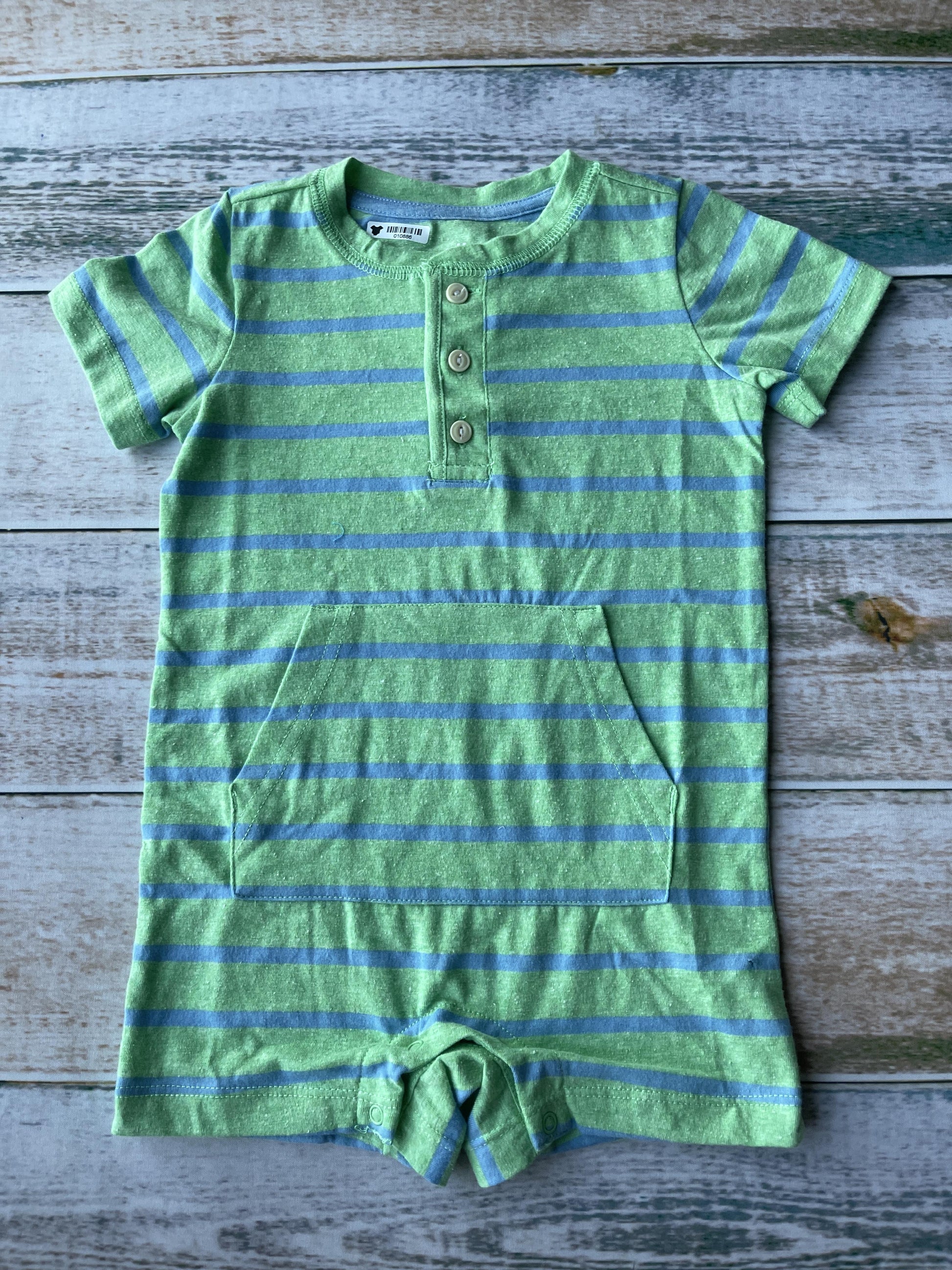 Primary Boys Light Blue | light green Romper Size: 12-18 months Light Blue | light green