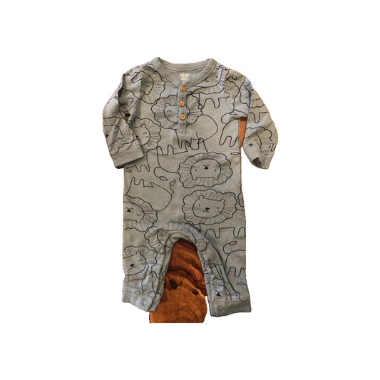 Carters Unisex Light Blue | lions Long Sleeve Outfit Size: 6 months Light Blue | lions