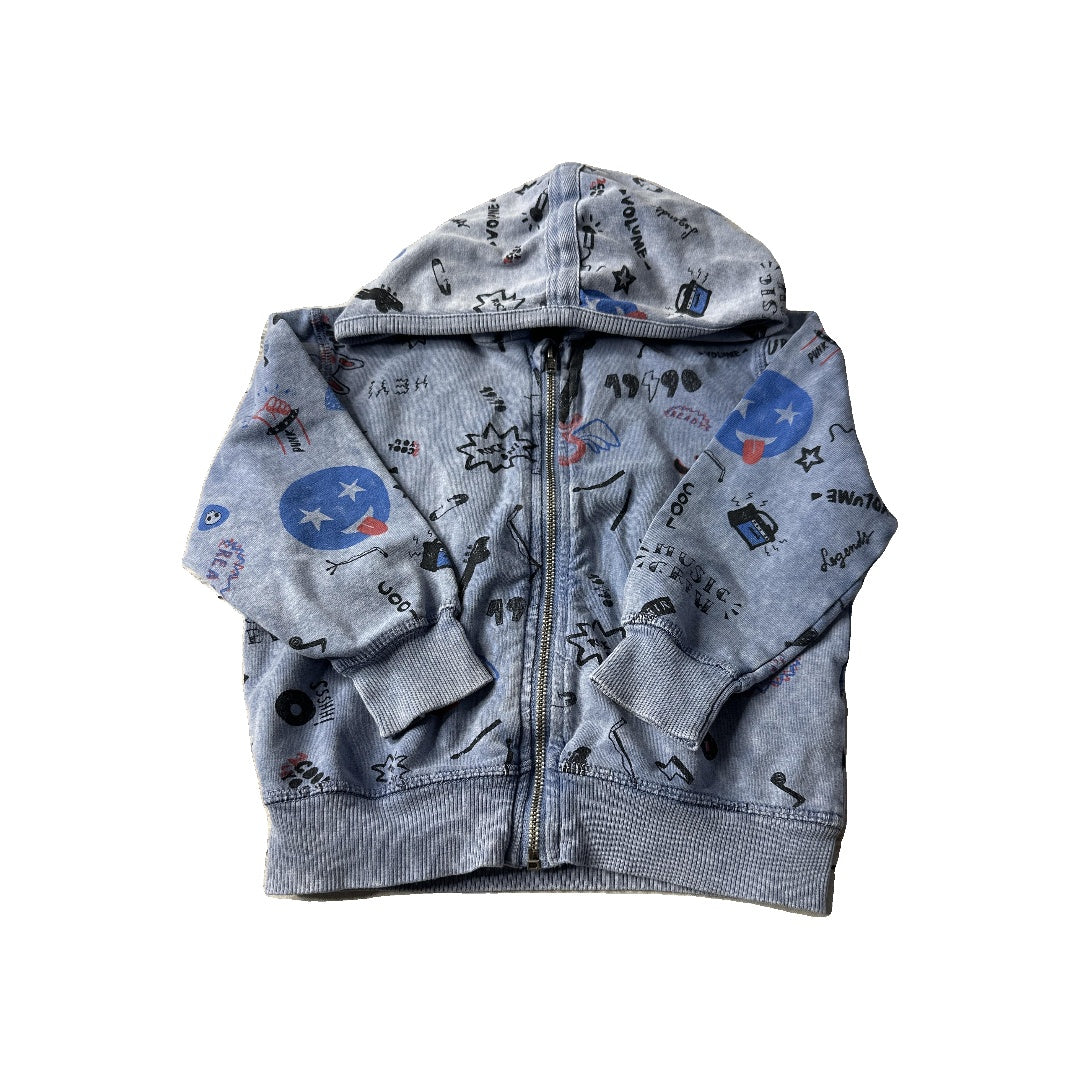Zara Boys Light Blue | Music Hoodie Size: 18-24 months Light Blue | Music