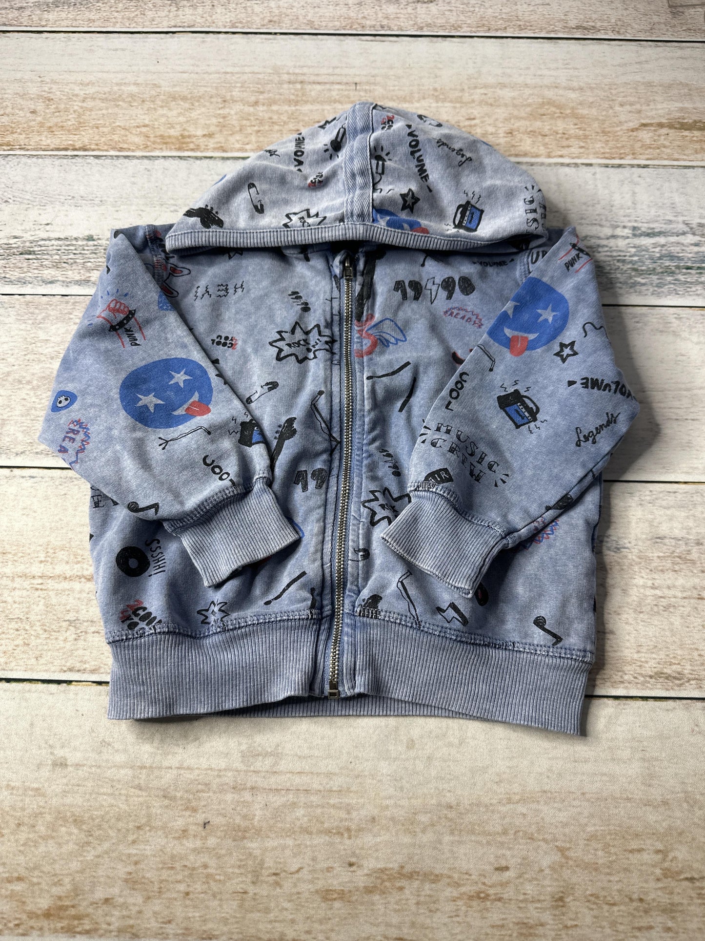 Zara Boys Light Blue | Music Hoodie Size: 18-24 months Light Blue | Music