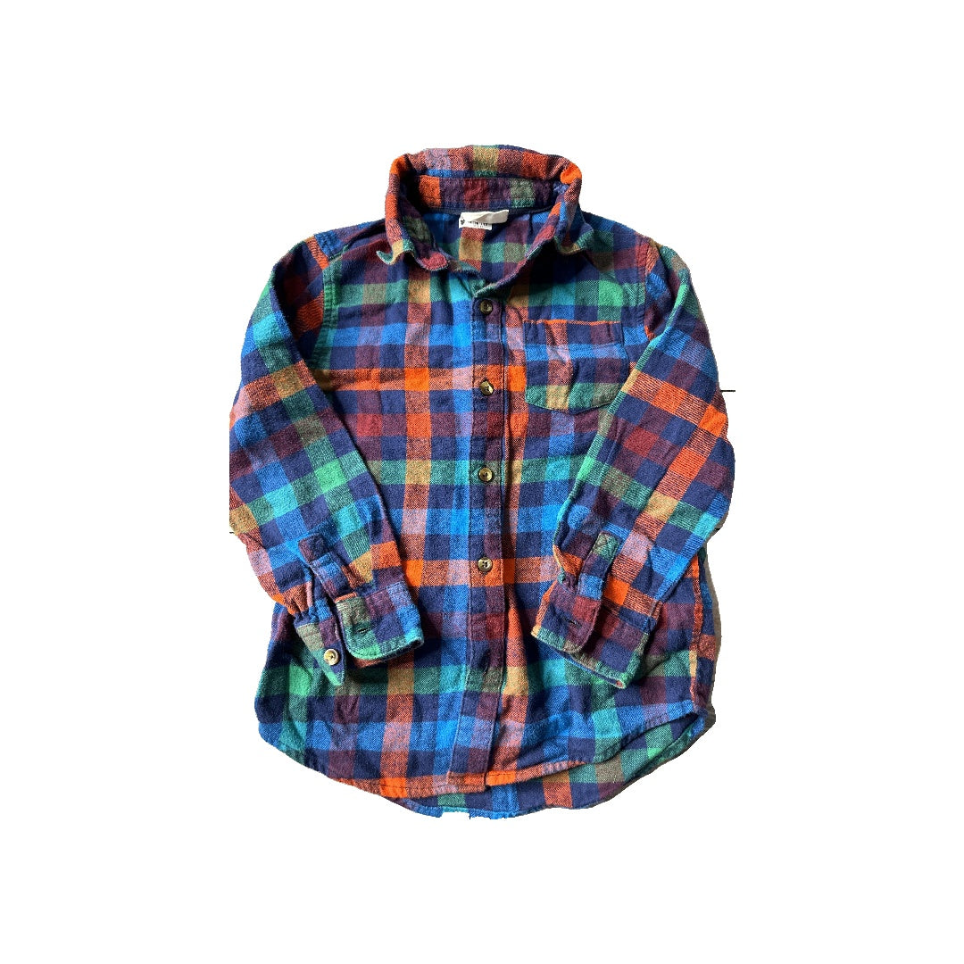 Crazy 8 Unisex Light Blue | Navy Blue | Red | orange | green Button Down Short Sleeve Size: 5 Light Blue | Navy Blue | Red | orange | green